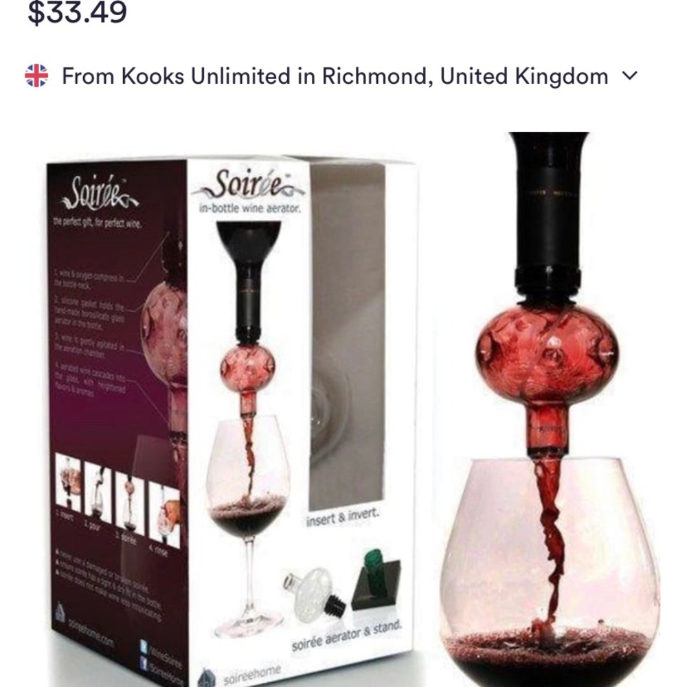 Soirée in wine bottle aerator